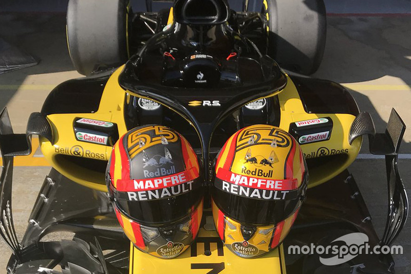 Casques de Carlos Sainz Jr., Renault Sport F1 Team