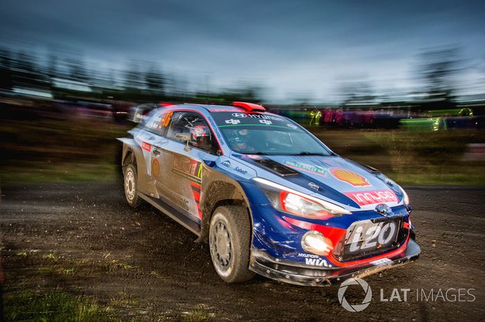 Dani Sordo y su Hyundai WRC durante el Rally Catalunya del pasado año