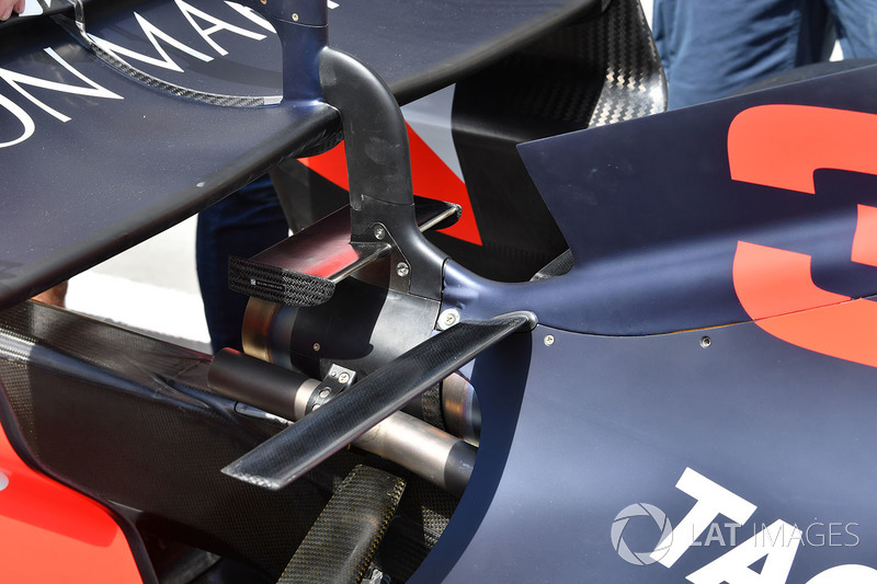 Red Bull Racing RB14 rear wing detail