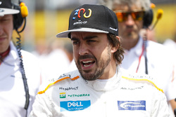 Fernando Alonso, McLaren, on the grid
