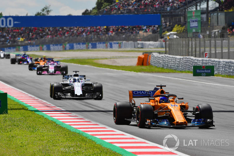 Fernando Alonso, McLaren MCL33 au départ de la course