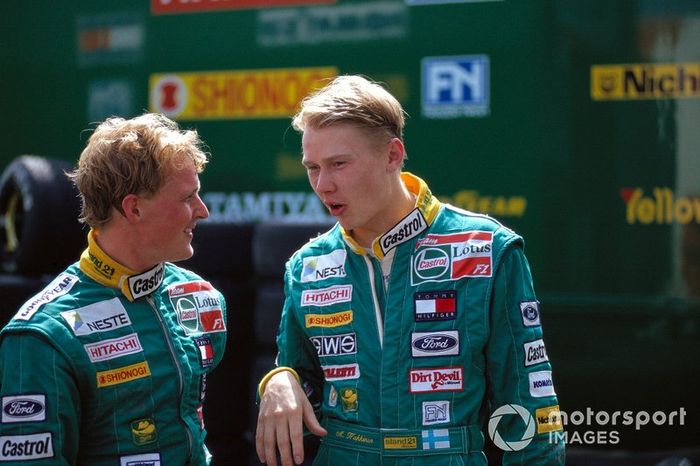 Johnny Herbert y Mika Hakkinen, Lotus