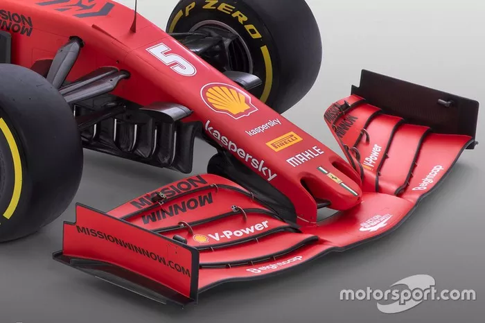 Ferrari SF1000 detalle del alerón delantero
