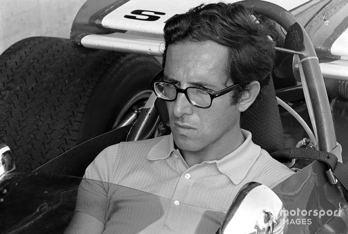 Mauro Forghieri dans le cockpit de la Ferrari au GP d'Autriche 1970