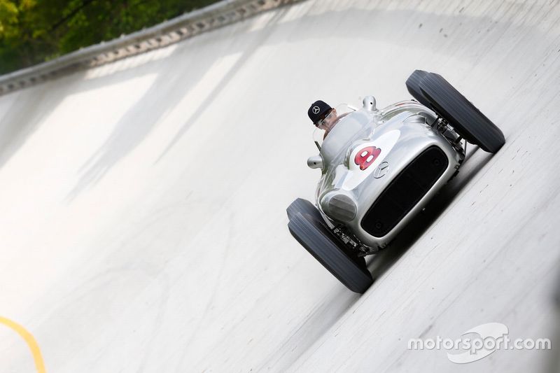 Lewis Hamilton y Sir Stirling Moss en Monza