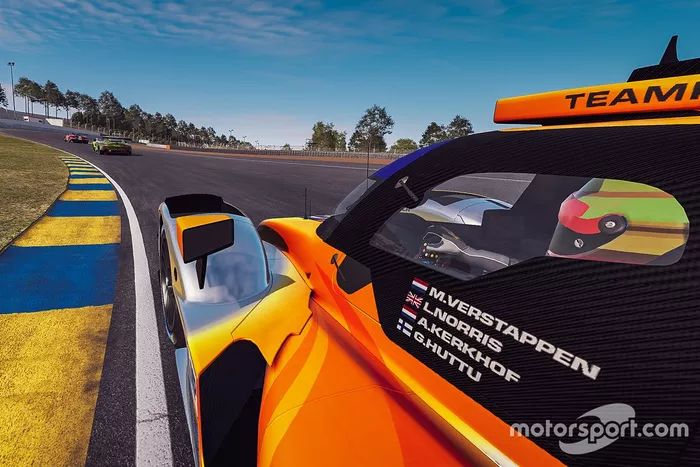 #20 Team Redline Oreca 07 LMP2: Max Verstappen, Lando Norris, Atze Kerkhof, Greger Huttu
