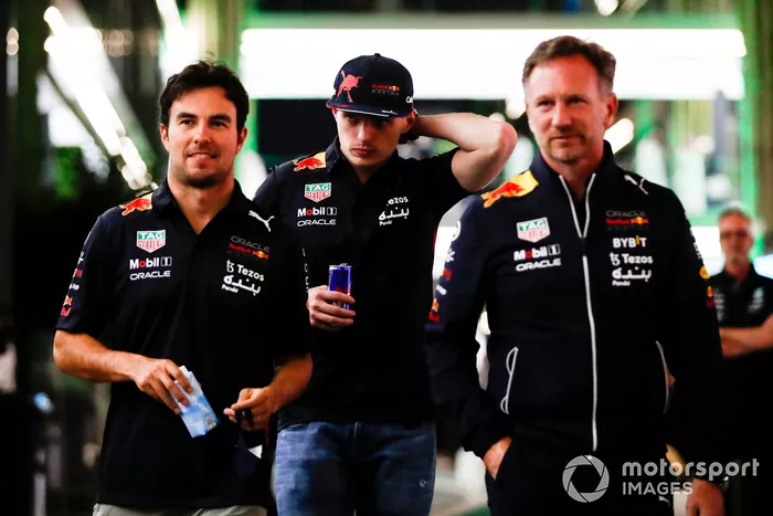 Sergio Pérez, Red Bull Racing, Max Verstappen, Red Bull Racing, Christian Horner, director del equipo, Red Bull Racing