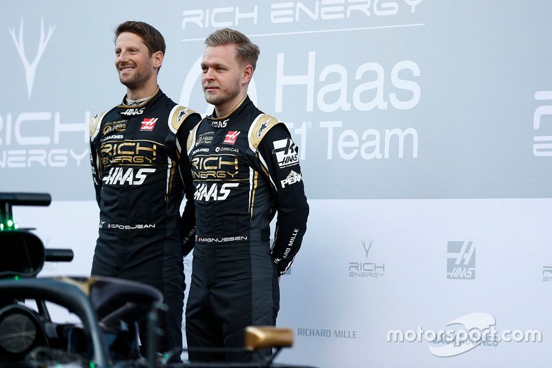 Kevin Magnussen, Haas F1 Team, Romain Grosjean, Haas F1 Team
