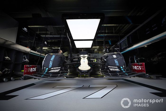 El coche de Valtteri Bottas, Mercedes F1 W11