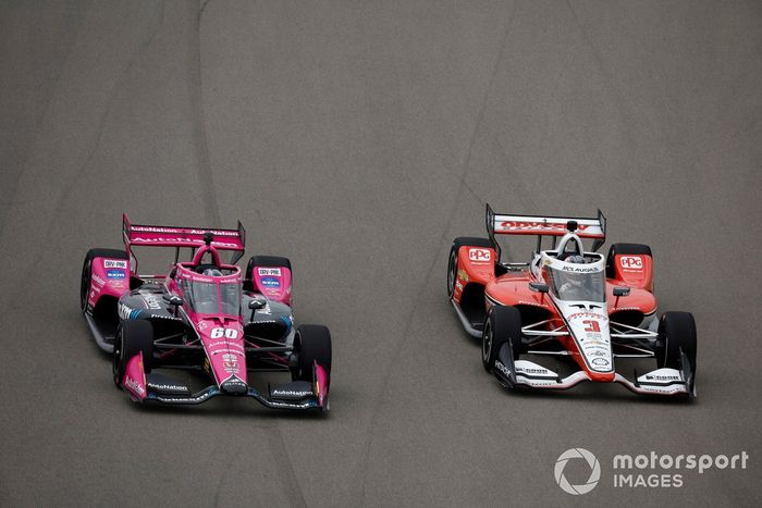 Linus Lundqvist, Meyer Shank Racing Honda, Scott McLaughlin, Team Penske Chevrolet