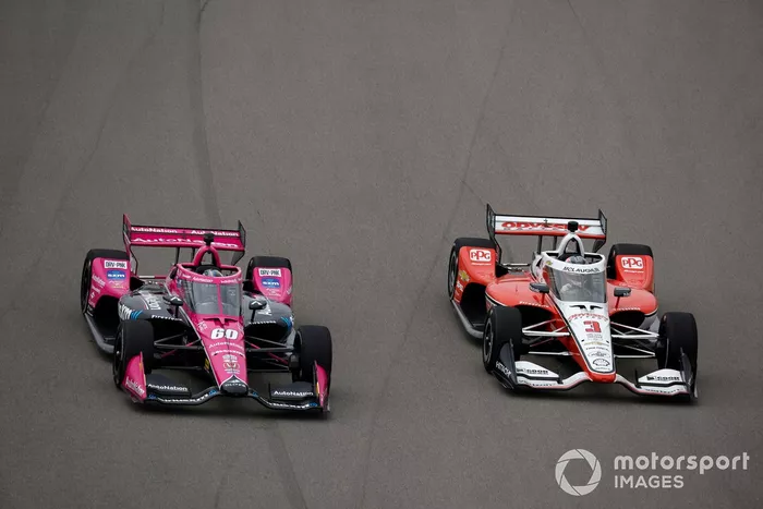 Linus Lundqvist, Meyer Shank Racing Honda, Scott McLaughlin, Team Penske Chevrolet