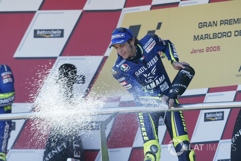 Podium: Race winner Valentino Rossi, Yamaha