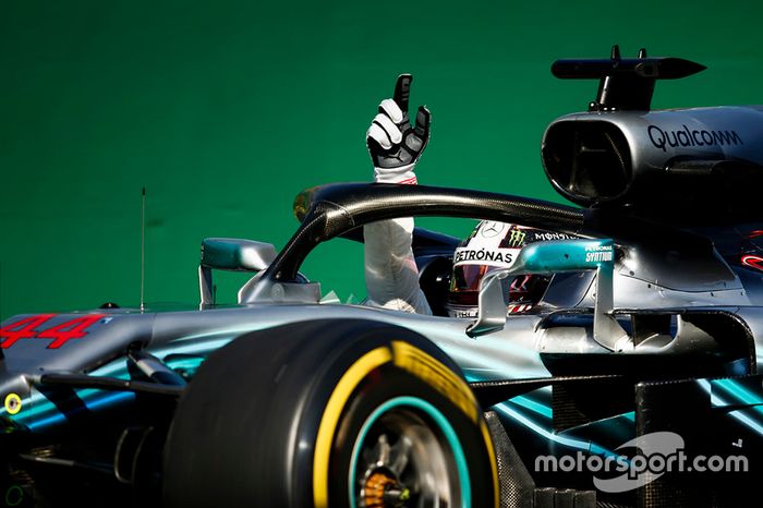 Ganador de la carrera Lewis Hamilton, Mercedes AMG F1
