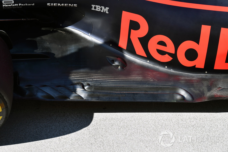 Red Bull Racing RB14 detalle del piso trasero