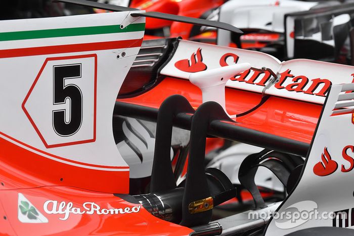 Ferrari SF70H detalle del alerón trasero