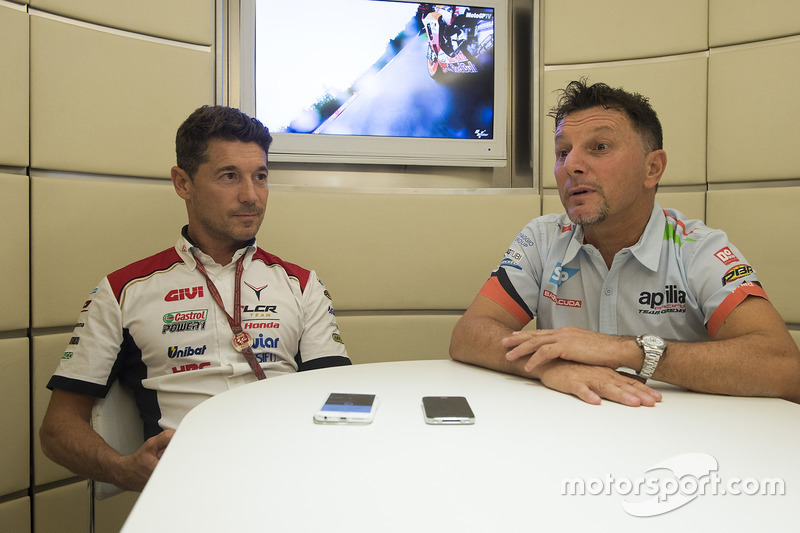 Lucio Cecchinello et Fausto Gresini
