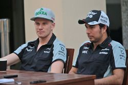 Nico Hulkenberg, Sahara Force India F1 y Sergio Pérez, Sahara Force India F1