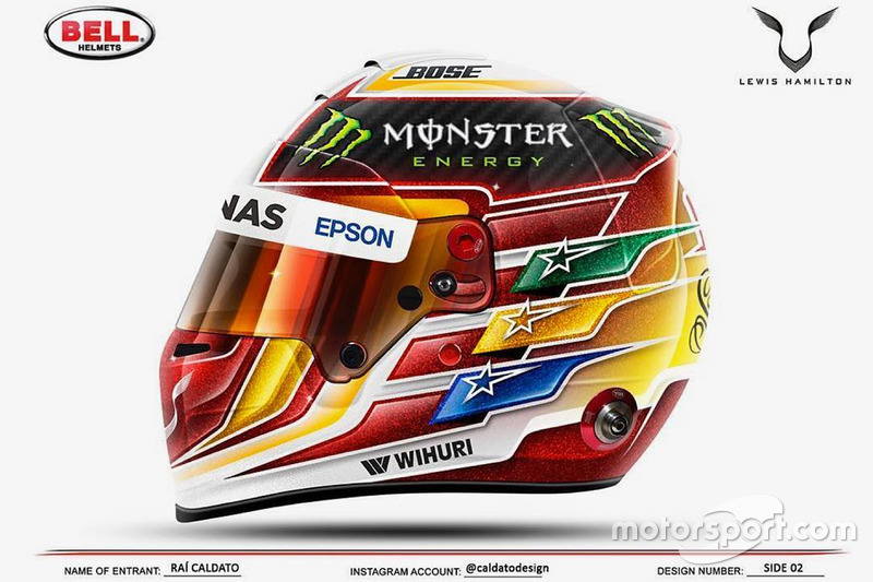 Casco de Lewis Hamilton