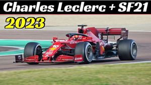 Charles Leclerc w Ferrari SF21 - Testy F1 we Fiorano