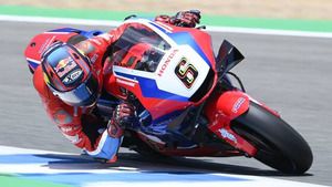 El equipo de pruebas de MotoGP de Honda HRC, en acción