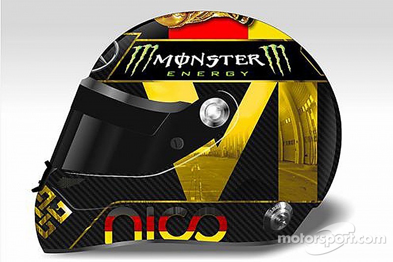 Sebastian Vettel Checks Out Nico Rosberg's Helmet, German GP 2014