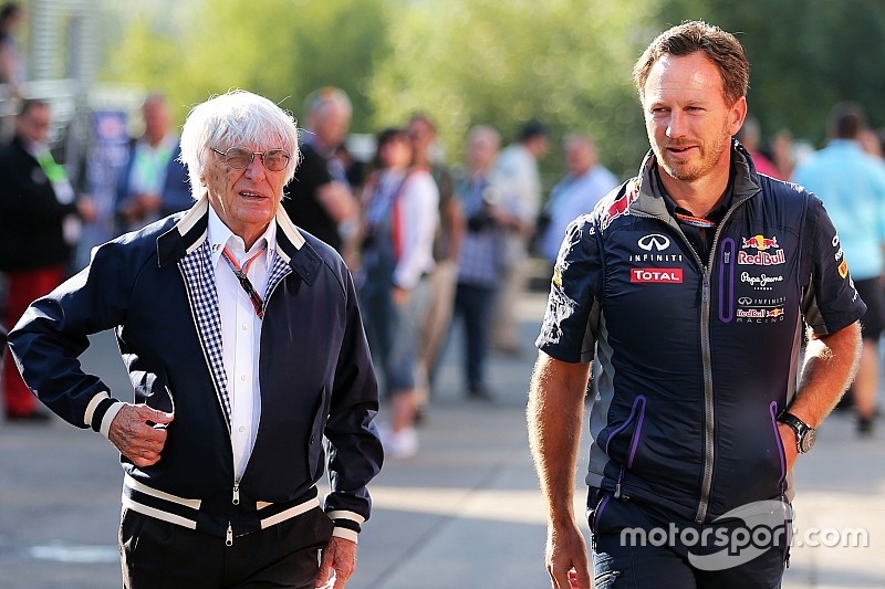 Bernie Ecclestone e Christian Horner, chefe da Red Bull Racing Team