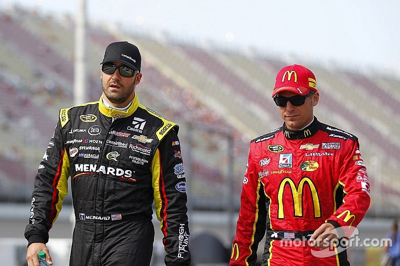 Paul Menard, Richard Childress Racing Chevrolet e Jamie McMurray, Ganassi Chevrolet