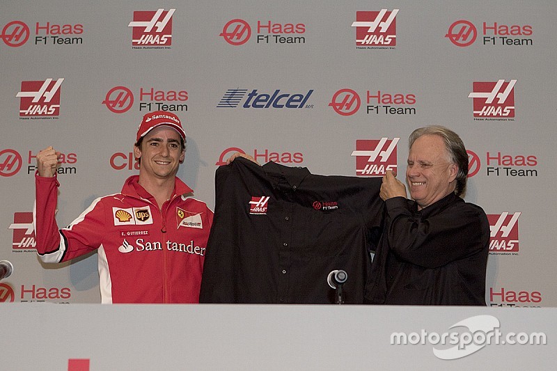 Esteban Guti&eacute;rrez y Gene  Haas, Presentaci&oacute;n piloto F1 Equipo Haas