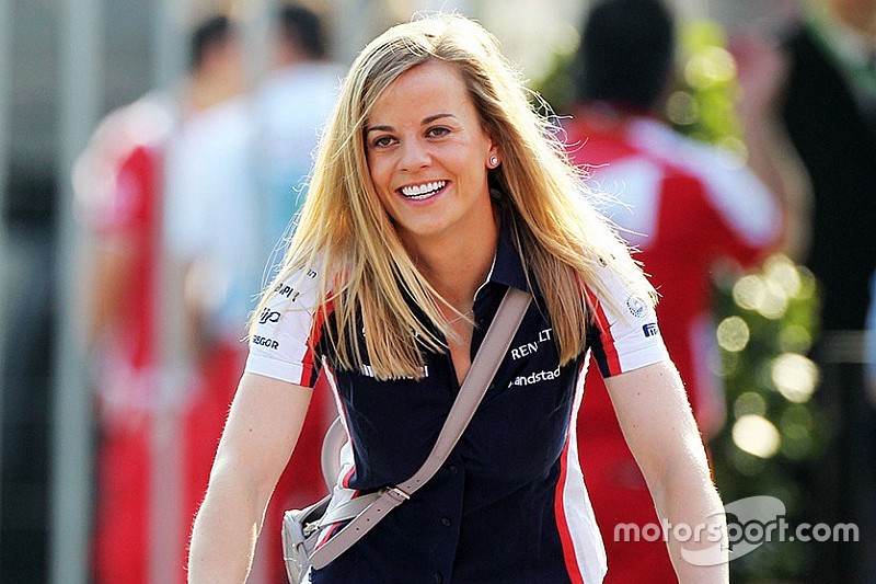 Toto Wolff, acionista e diretor da equipe Mercedes e sua esposa Susie Wolff, Williams FW35 piloto de desenvolvimento