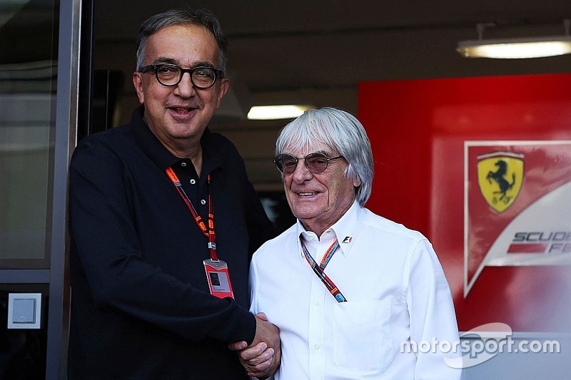 Sergio Marchionne, Ferrari President and CEO of Fiat Chrysler Automobiles com Bernie Ecclestone