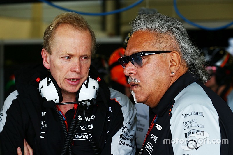 (L to R): Andrew Green, Sahara Force India F1 Team Technical Director with Dr. Vijay Mallya, Sahara Force India F1 Team Owner