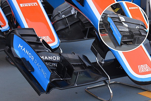 T&eacute;cnica: aler&oacute;n delantero y bargeboards del Manor en Singapur