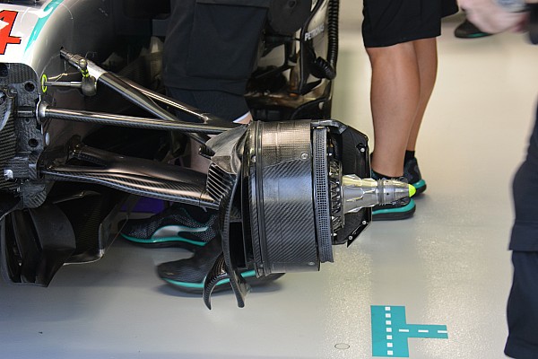 Técnica: configuración de frenos del Mercedes en Singapur