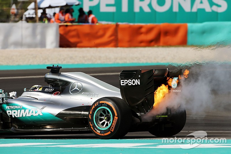 Lewis Hamilton, Mercedes AMG F1, W07 Hybrid, Motorschaden