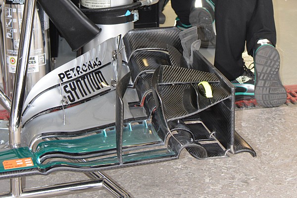 T&eacute;cnica: desarrollo del aler&oacute;n delantero del Mercedes en M&eacute;xico