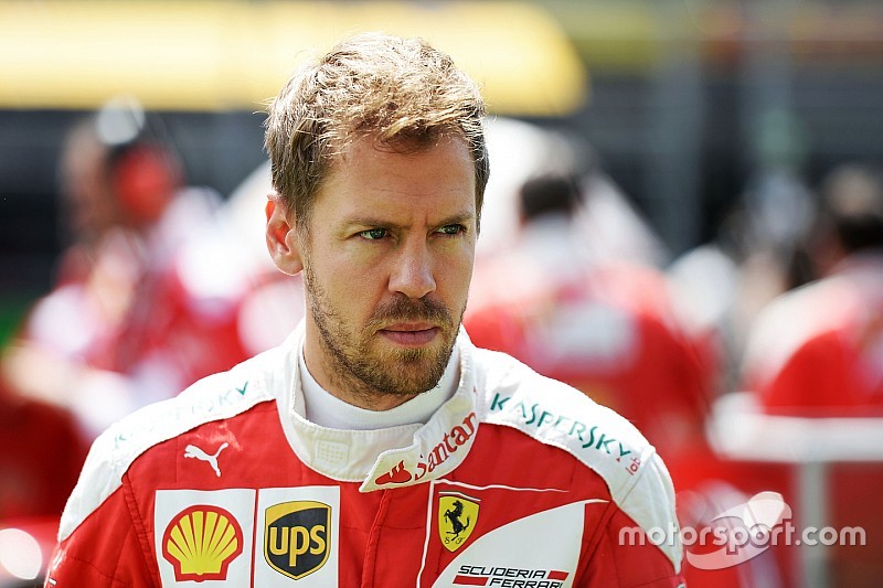 Sebastian Vettel, Ferrari on the grid