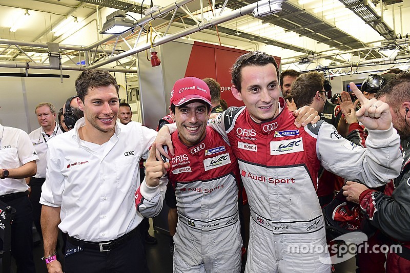 Polesitters: #8 Audi Sport Team Joest Audi R18: Lucas di Grassi, Loic Duval, Oliver Jarvis