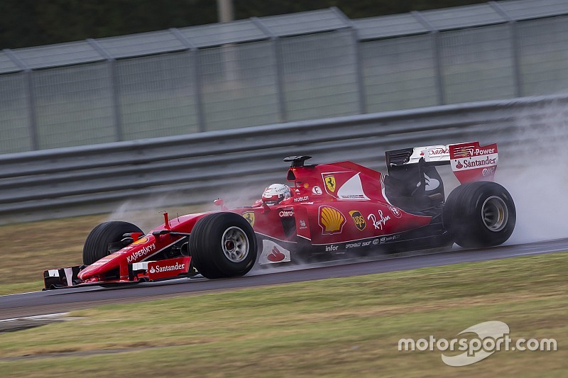Sebastian Vettel, Ferrari tests the 2017 spec Pirelli
