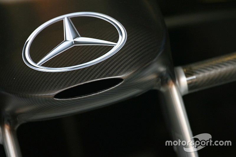 Mercedes logo and nose cone
