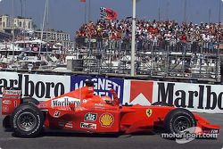 Michael Schumacher in the cool down lap