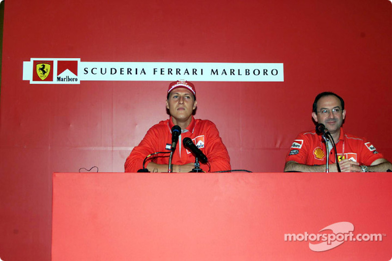 Conférence de presse Marlboro : Michael Schumacher et Claudio Berro