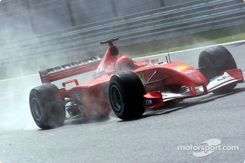 Michael Schumacher in the rain