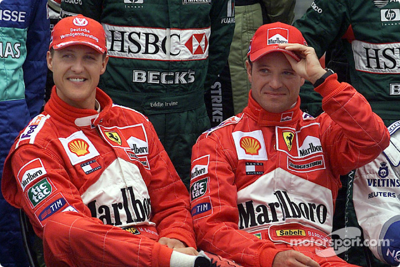 Drivers presentation: Michael Schumacher and Rubes Barrichello