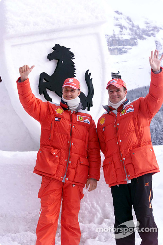 Michael Schumacher and Rubens Barrichello