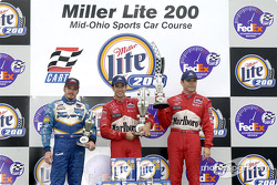 The podium: Patrick Carpentier, Helio Castroneves and Gil de Ferran