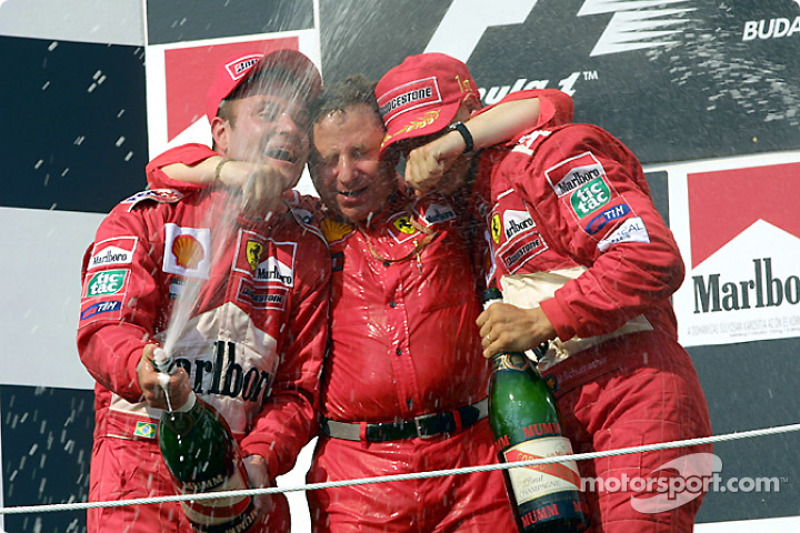 Rubens Barrichello, Jean Todt und Michael Schumacher