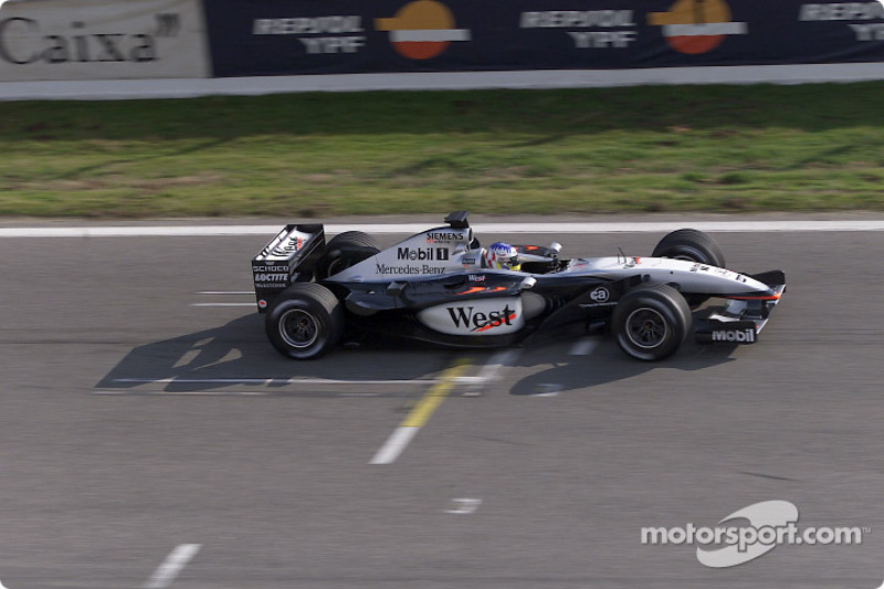 Alexander Wurz testing the new West McLaren Mercedes MP4-17 for the first time