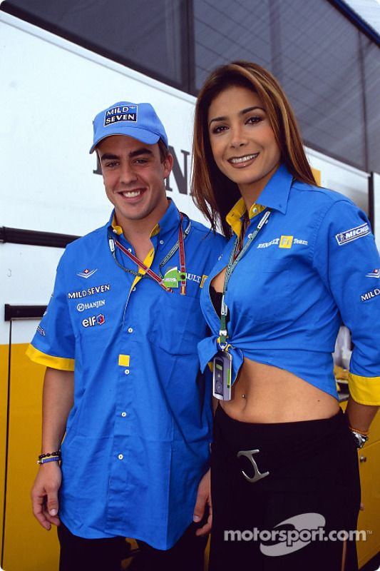 Fernando Alonso y la cantante mexicana de pop, Patricia Manterola