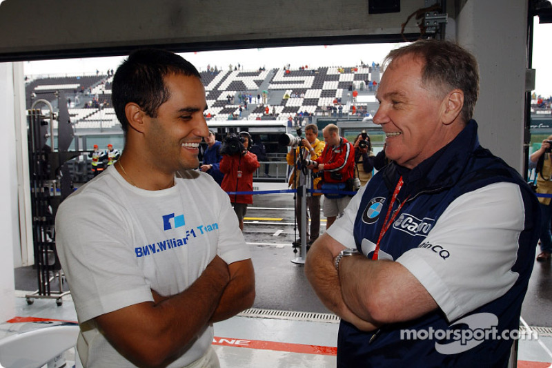 Juan Pablo Montoya and Patrick Head