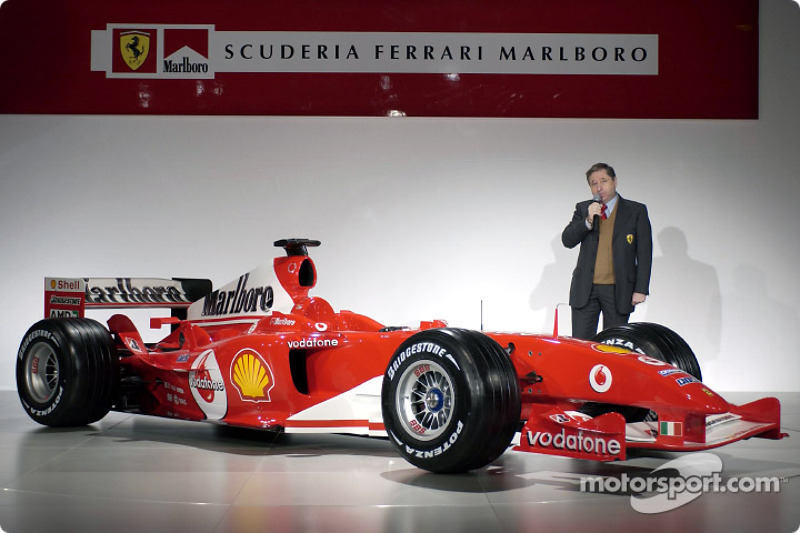 Jean Todt presents the new Ferrari F2004